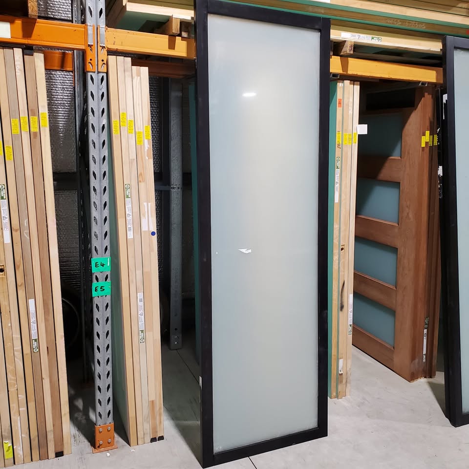 Internal Timber Door - 2340h x 770w Solid Core w/ 1 x Obscure Glass *Factory Second* 30177