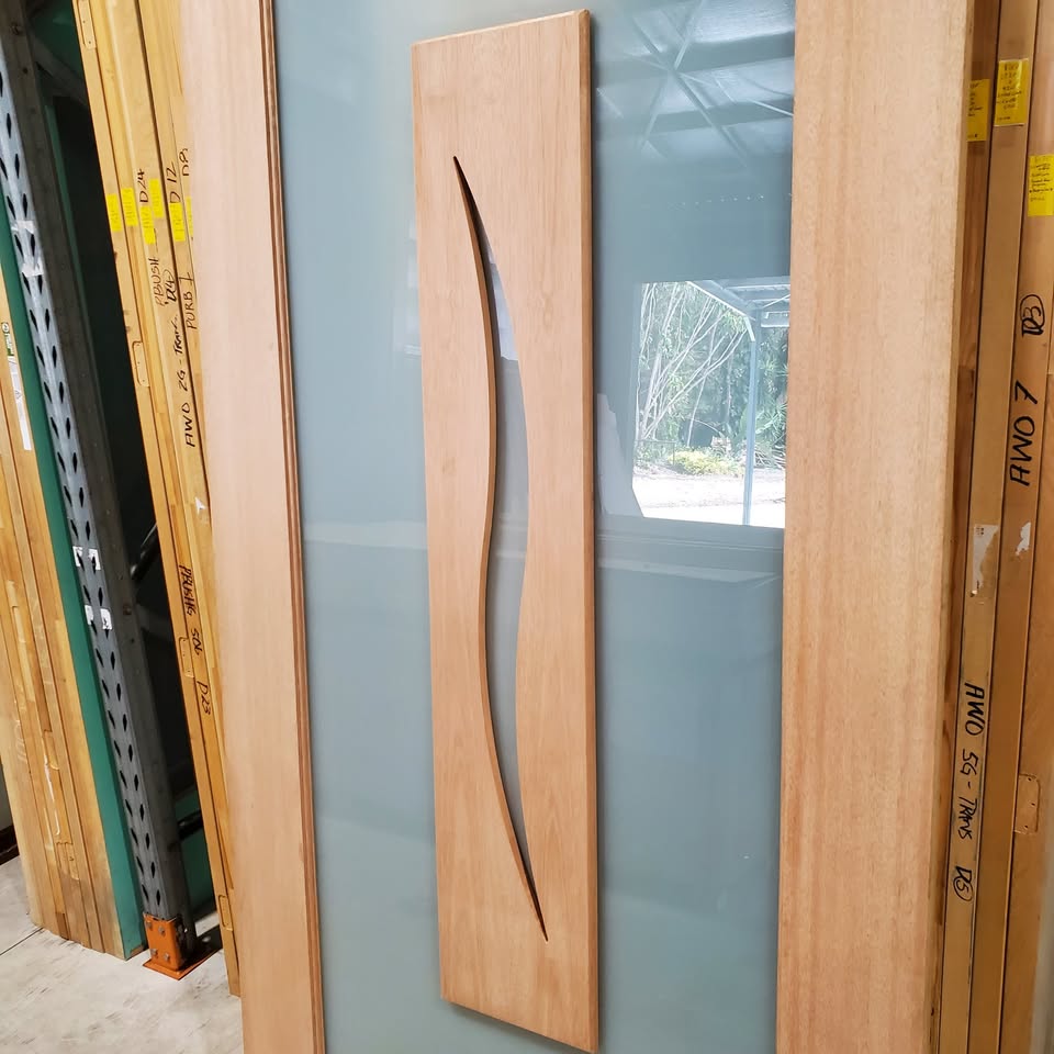 Timber Entry Door - 2340h x 1200w Solid Core w/ Floating Panel XIL26 *Factory Second* 30264