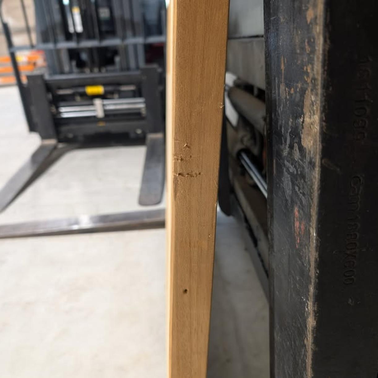 Timber Entry Door - 2340h x 1195w Solid Core w/ 4 x Obscure (Frosted) Glass *Factory Second* 30338