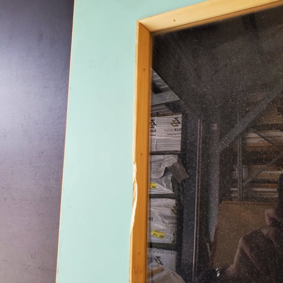 Timber Entry Door - 2340 x 820w Semi - Solid Core w/ 1 x Clear Glass *Factory Second* 30402