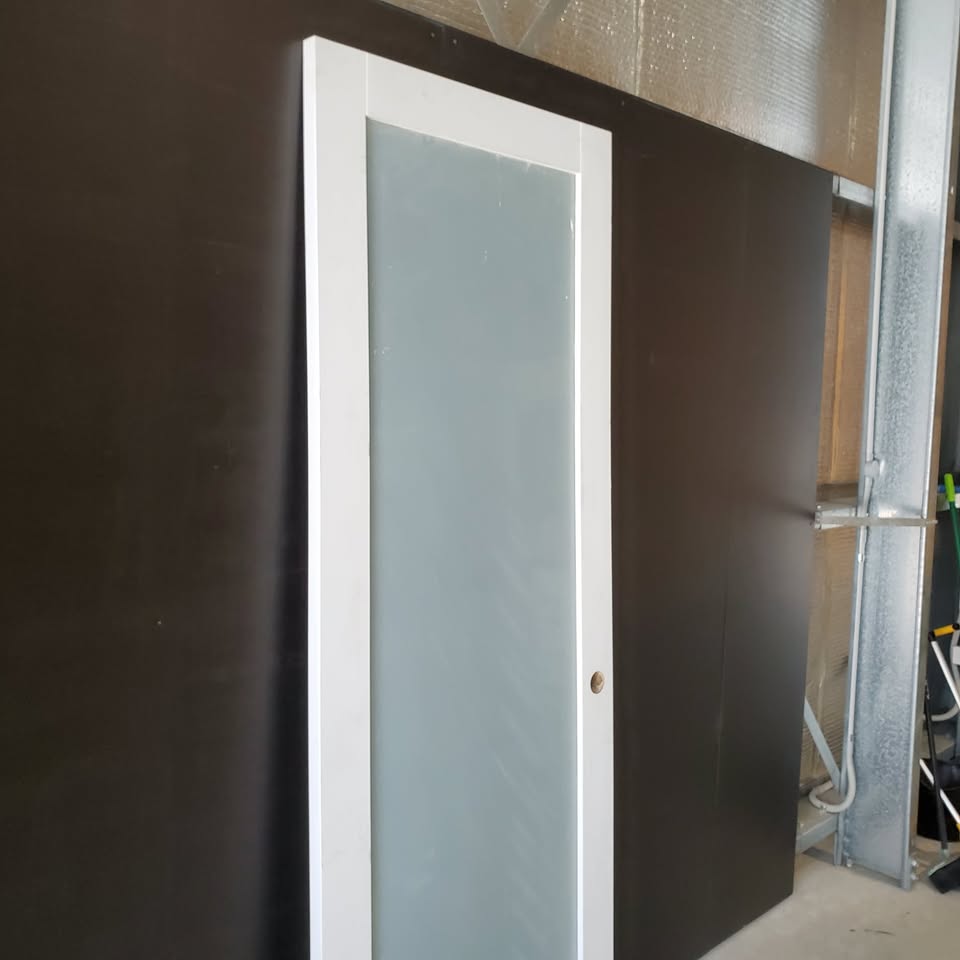 Internal Timber Door - 2340 x 870w Solid Core w/ 1 X Obscure Glass (HAM1) *Factory Second* 30410