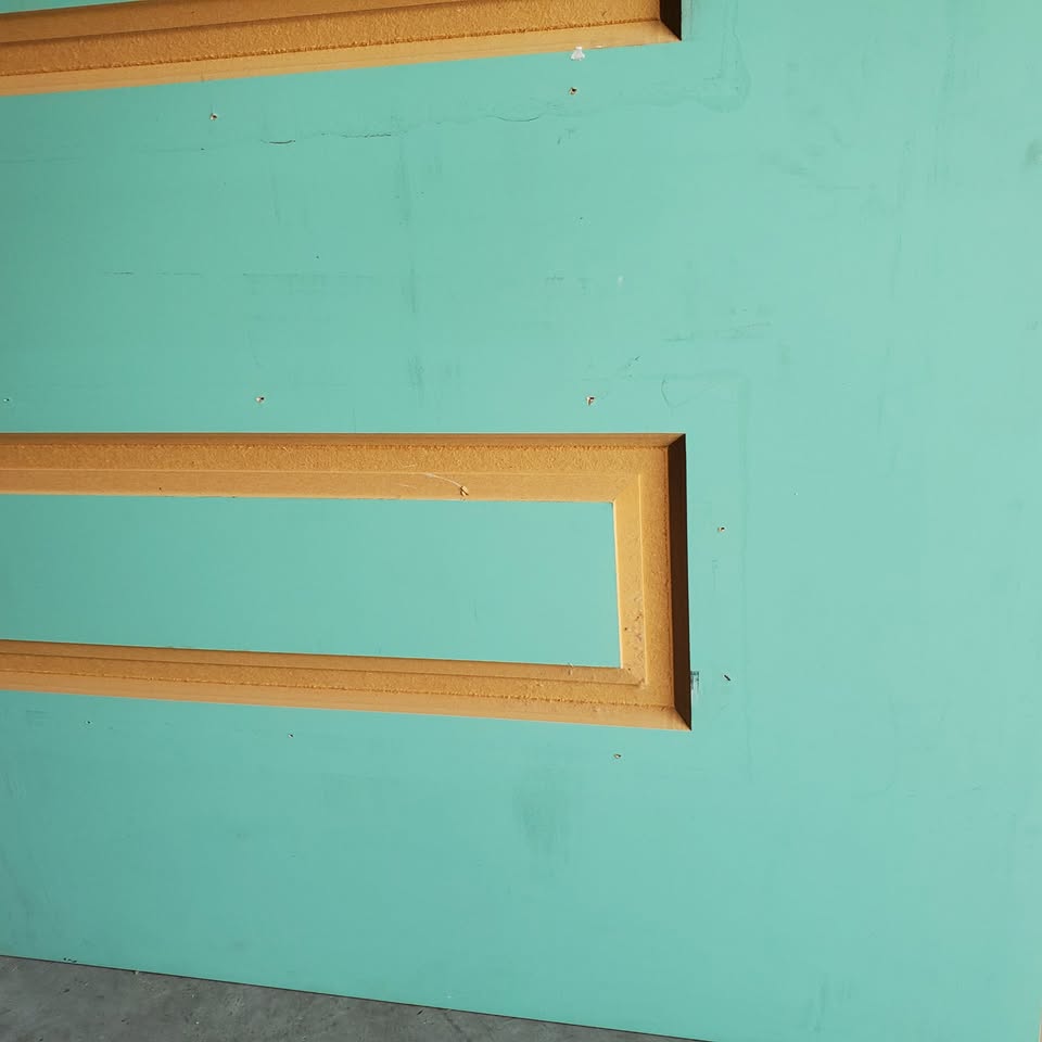 External Timber Door - 2340h x 1200w Solid Core w/ Routered Pattern *Factory Second* 30475