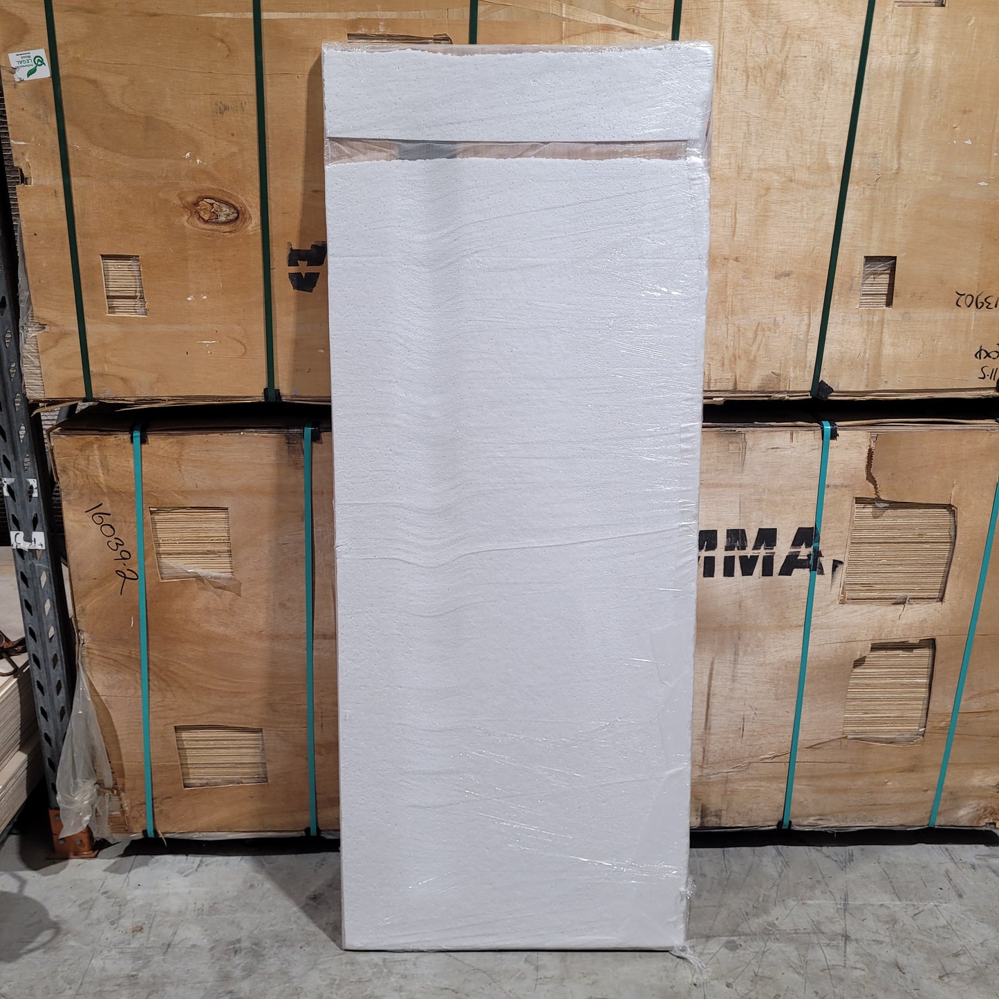 Timber Entry Door - 2040h x 820w Solid Core w/ 1 x Obscure (Frosted) Glass *New Imported* 40015