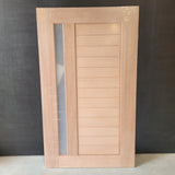 Timber Entry Door - 2040h x 1200w Solid Core w/ 1 x Vertical Obscure (Frosted) Glass *New* 40025