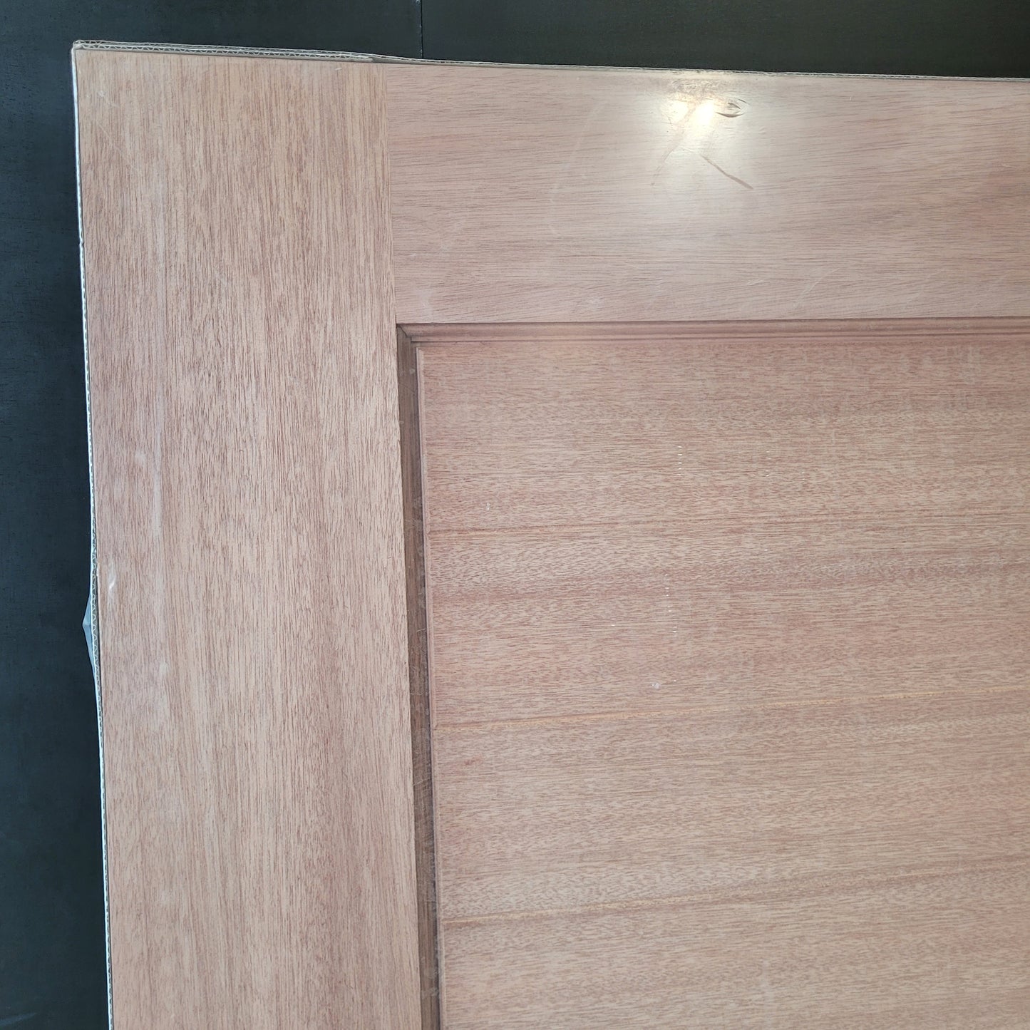 Timber Entry Door - 2040h x 1200w Solid Core w/ 1 x Vertical Obscure (Frosted) Glass *New* 40025