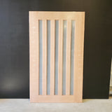 Timber Entry Door - 2040h x 1200w Solid Core w/ 5 x Vertical Obscure (Frosted) Glass *New* 40026