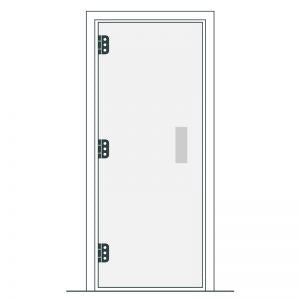 Timber Entry Door - 2040h x 920w Solid Core w/ 1 x Obscure (Frosted) Glass Panel *New* 40041