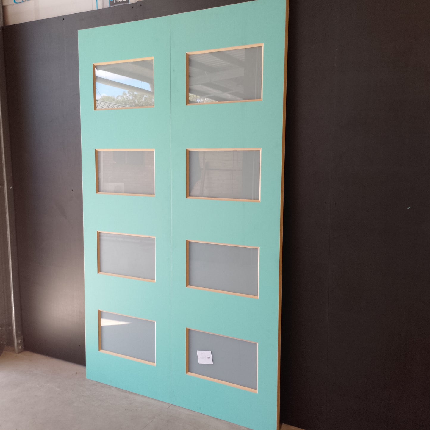 External Timber French Doors - 2340h x 720w Solid Core w/ 4 X Obscure Glass (NEX35) *Factory 2nd* 30531