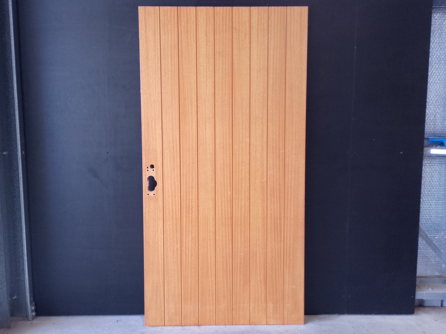 External Timber Door - 2340h x 1200w Solid Core w/ Routered Pattern (XLR500) *Factory 2nd* 30532