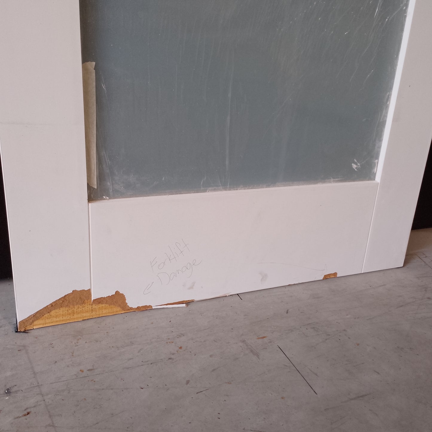 Internal Timber Door - 2340h x 820w Semi-Solid Core w/ 1 X Clear Glass (HAM1) *Factory 2nd* 30553