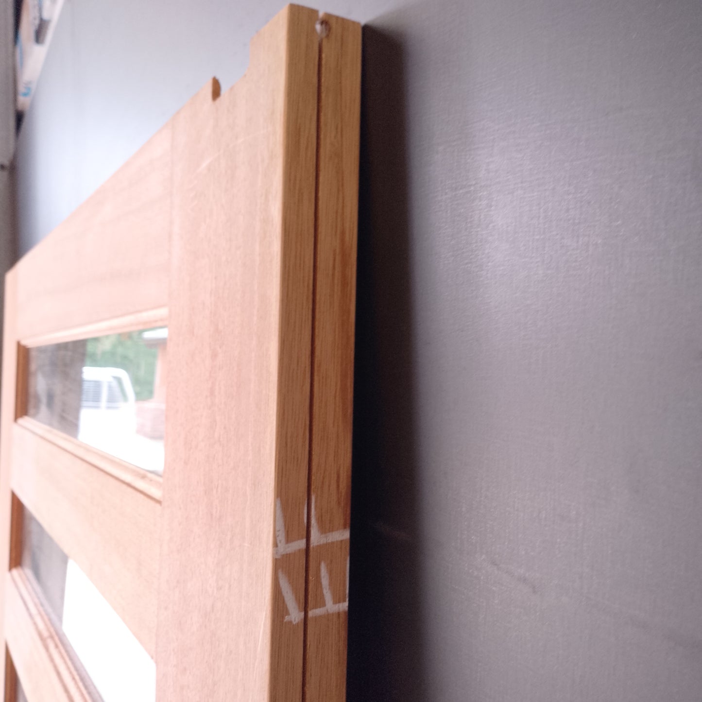 External Timber Door - 2040h x 1200w Solid Core w/ 8 X Clear Glass (XS28) *Factory Second* 30574
