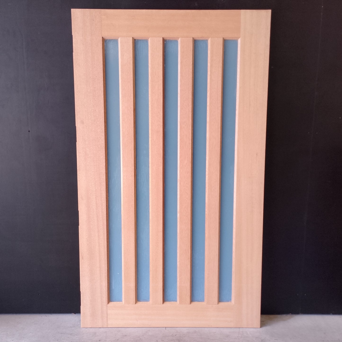 External Timber Door - 2040h x 1200w Solid Core w/ 5 X Obscure Glass (XS45) *Factory Second* 30576