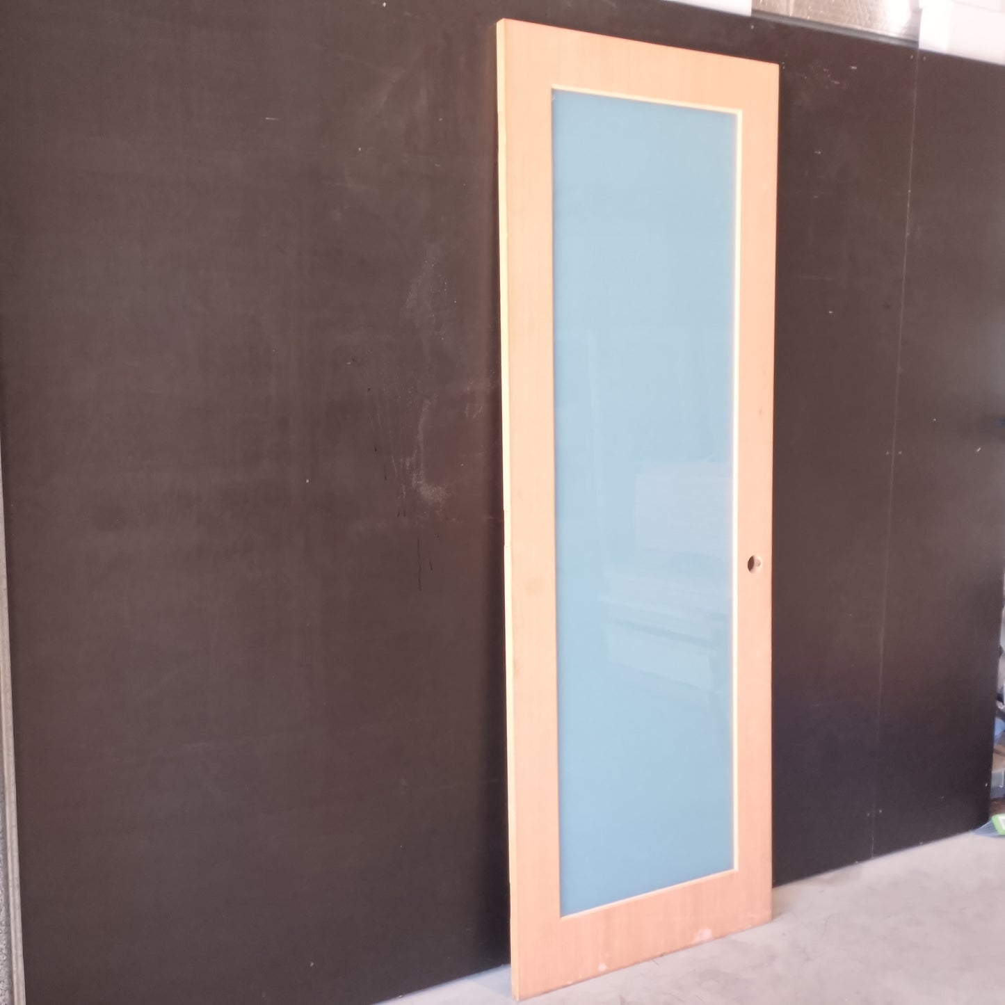 Internal Timber Door - 2340h x 820w Solid Core w/ 1 X Obscure Glass (LIN1) *Factory 2nd* 30619