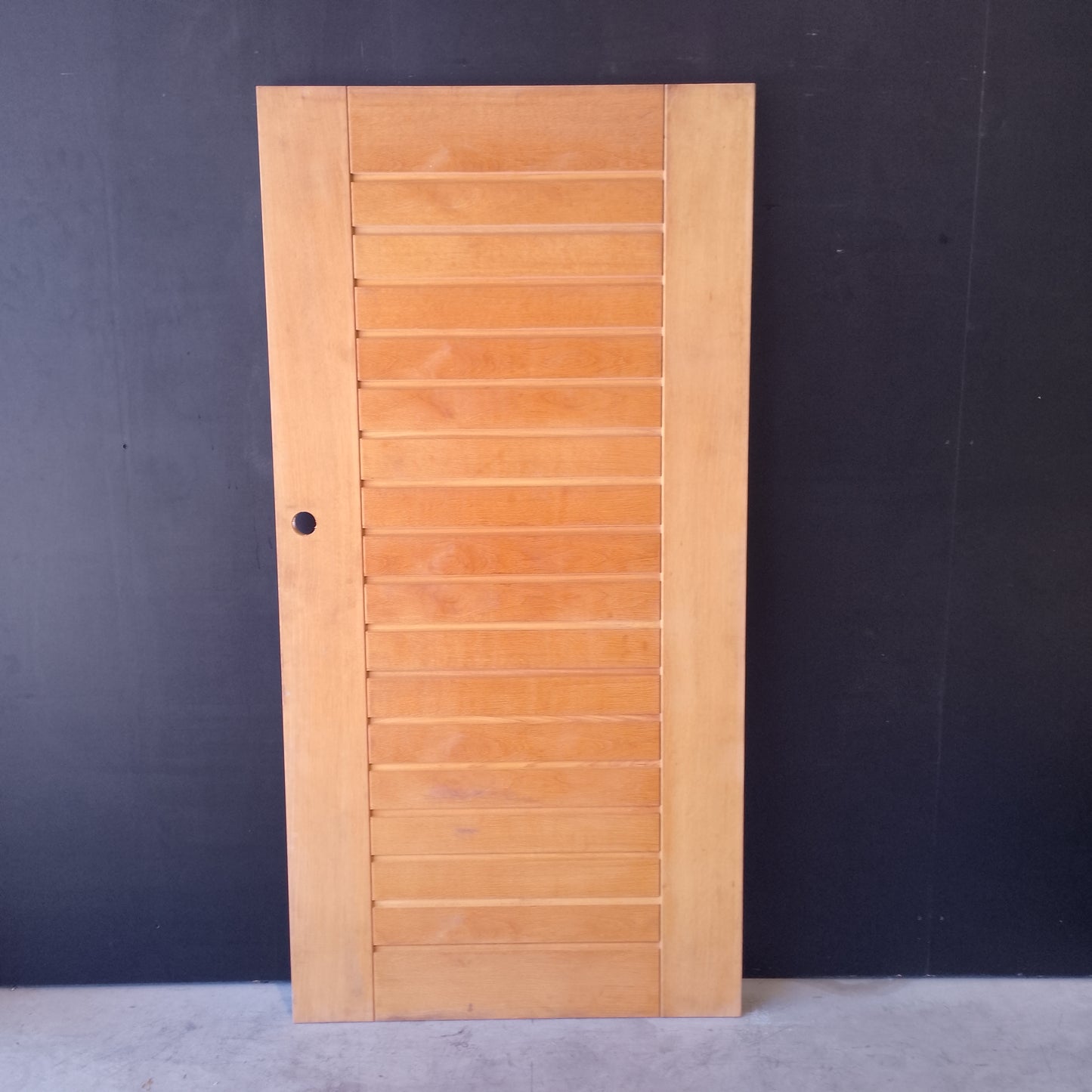 External Timber Door - 2040h x 1020w Solid Core w/ Slatted Pattern AWOWS 19H *Factory 2nd* 30620