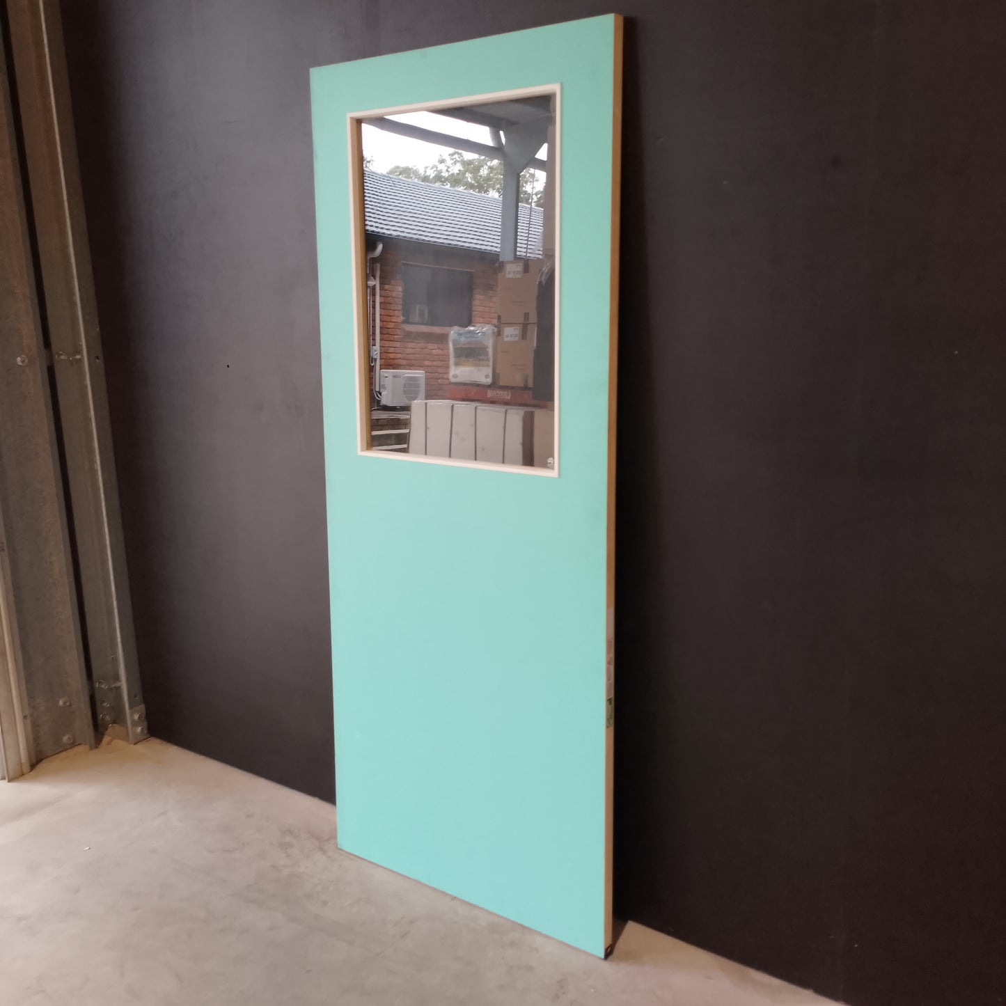 External Timber Door - 2040h x 870w Hollow Core w/ 1 X Clear Glass (XF3) *Factory 2nd* 30648