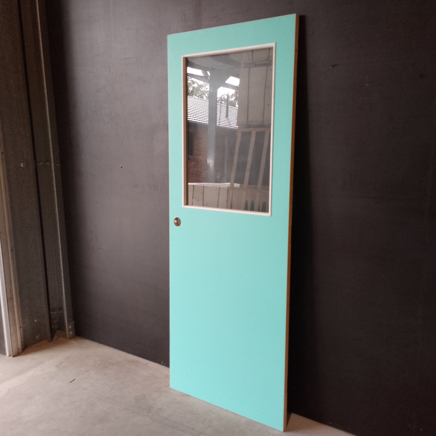 External Timber Door - 2040h x770w Hollow Core w/ 1 X Clear Glass (XF3) *Factory 2nd* 30657
