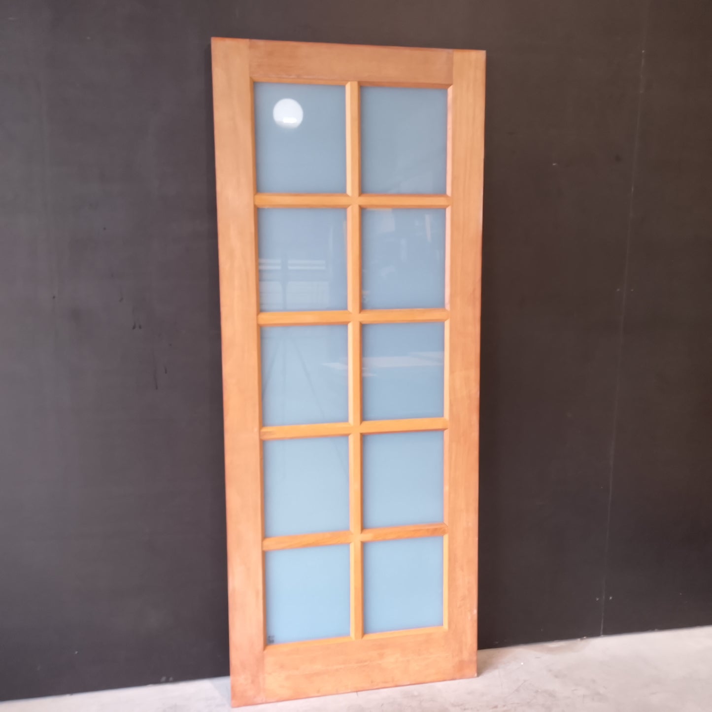 External Timber Door - 2040h x 820w Solid Core w/ 10 Obscure Glass (INF40) *Factory 2nd* 30669