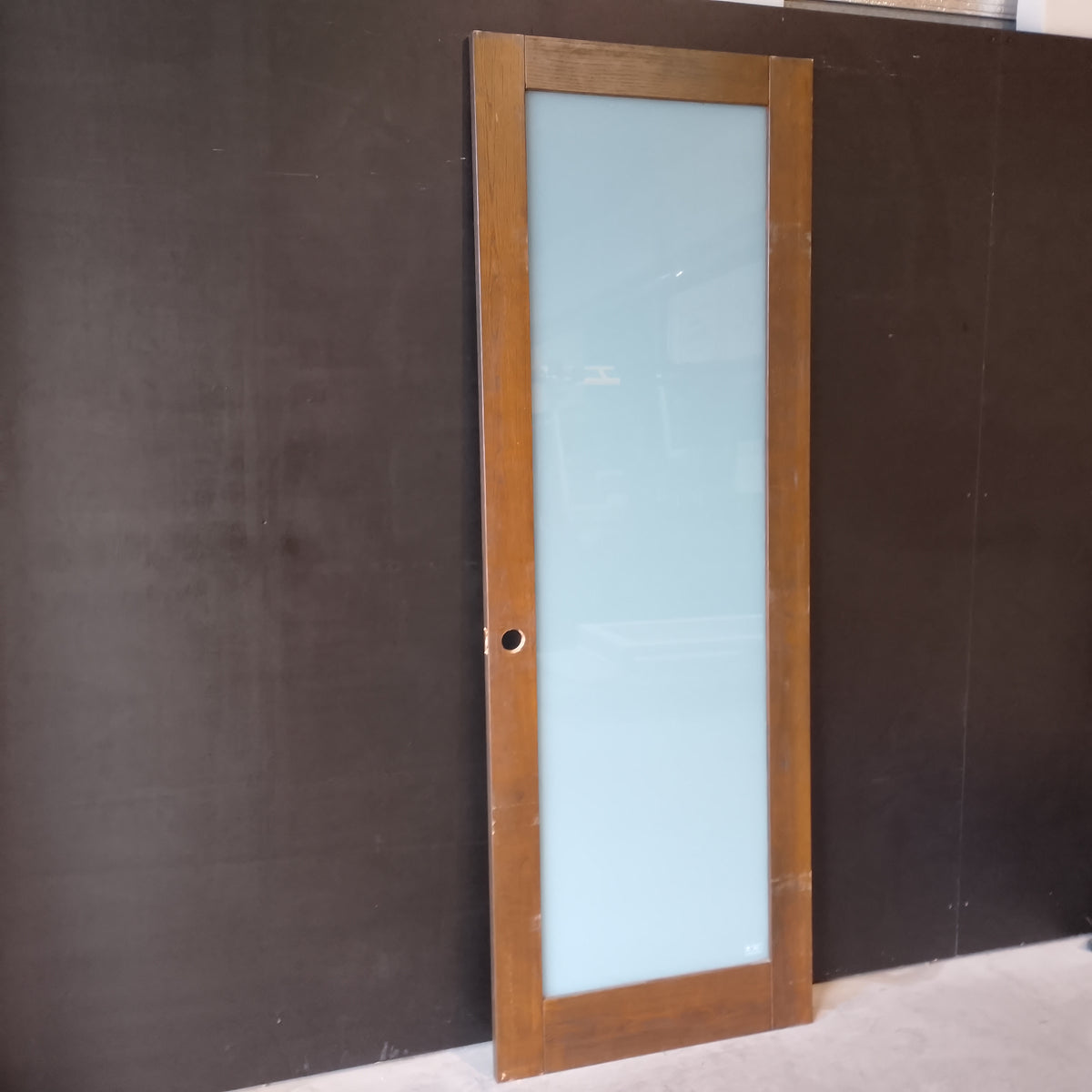 Internal Timber Door - 2340h x 820w Solid Core w/ 1 X Obscure Glass (AMOD1GT) *Factory 2nd* 30696