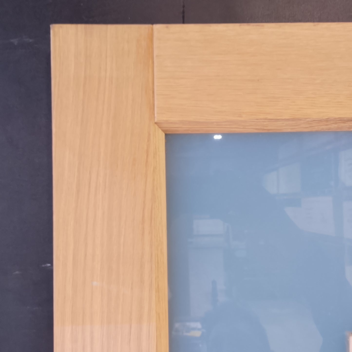External Timber Door - 2340h x 820w Solid Core w/ 1 X Obscure Glass & Floating Panel (ALUM1) *Factory 2nd* 30751