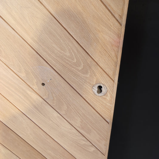 External Timber Door - 2340h x 1200w Solid Core w/ Herringbone Pattern (ELEMWS A5) *Factory 2nd* 30830