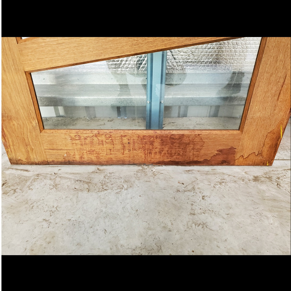 Timber Entry Door - 2340h x 1200w Merbau w/ 5 x Clear Glass (Sunburst) *Factory 2nd* 10071