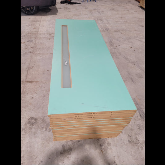 Timber Entry Door - 2340h x 870w Solid Core w/ 1 x Obscure Glass (XN1) *Factory 2nd* 10168