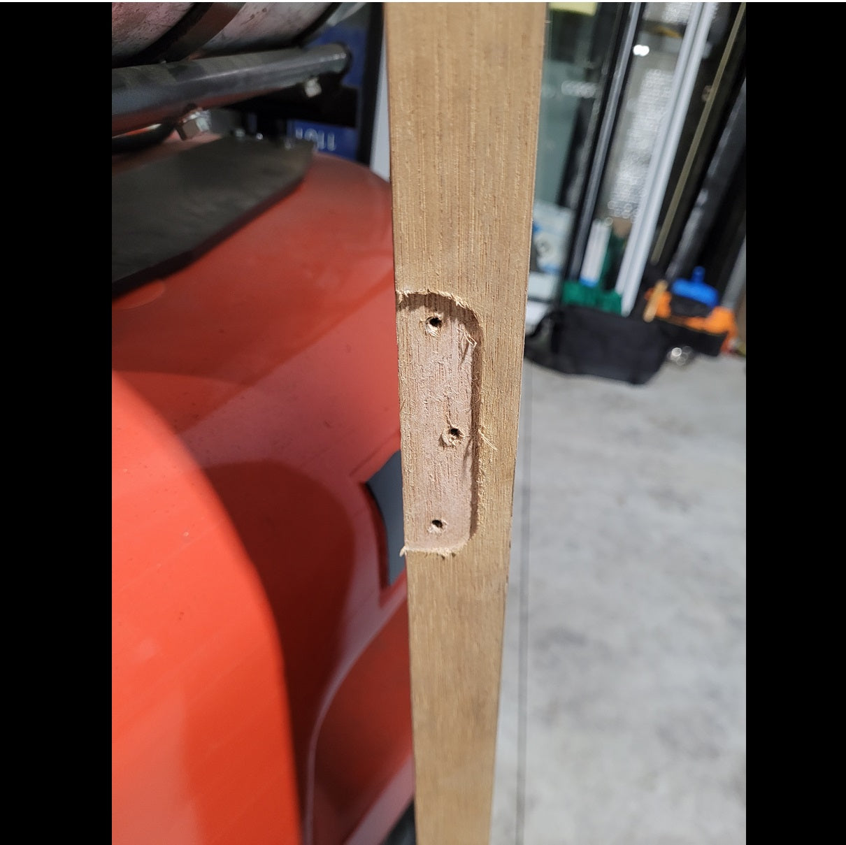 Timber Entry Door - 2340h x 720w Solid Core w/ 1 x Obscure Glass (JST1) *Factory 2nd* 10239