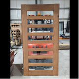 Timber Entry Door - 2340h x 1200w Merbau w/ 8 x Clear Glass *Factory 2nd* 10261