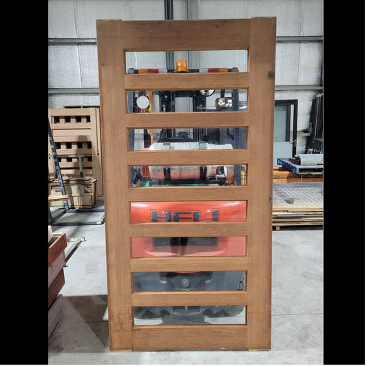 Timber Entry Door - 2340h x 1200w Merbau w/ 8 x Clear Glass *Factory 2nd* 10261