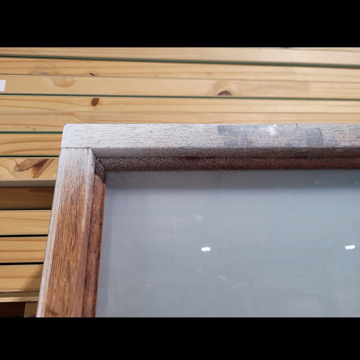 Timber Entry Door - Pre-Hung in a 2430h x 2200w Frame w/ Obscure Glass Sidelites *2nd Hand* 10264