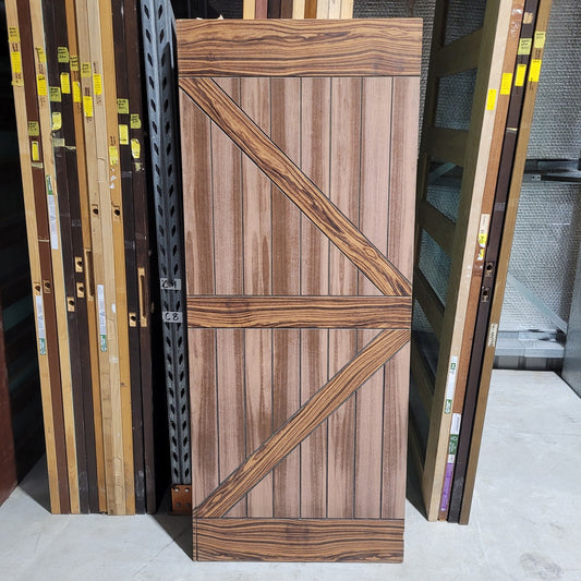 Barn Door - 1980h x 810w Solid Core Interior Door w/ Pattern *Factory 2nd* SKU: 10289