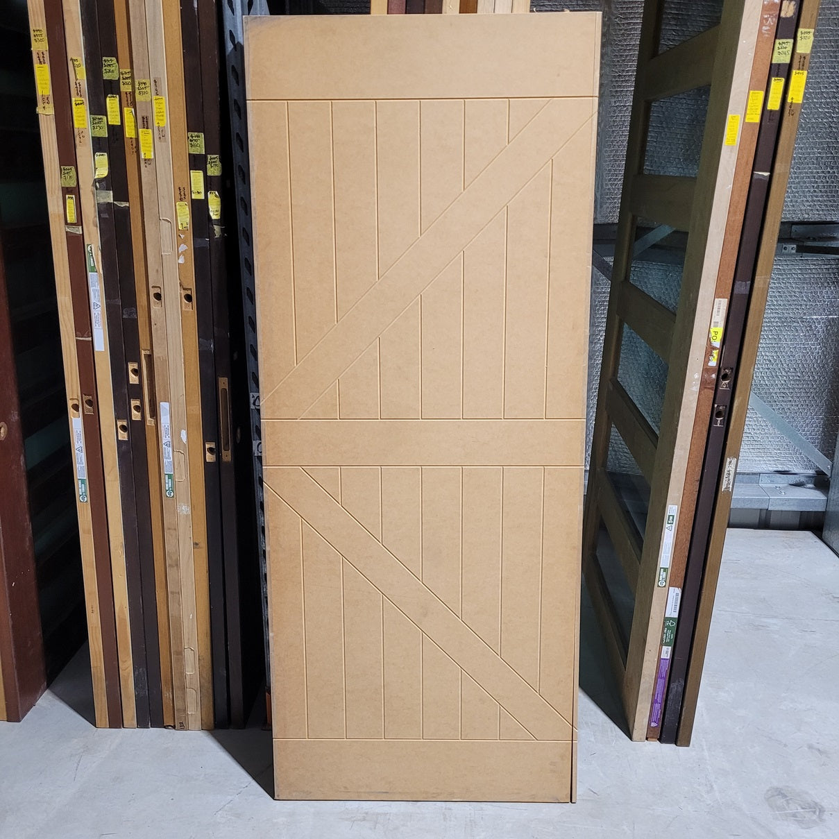 Barn Door - 1980h x 810w Solid Core Interior Door w/ Pattern *Factory 2nd* SKU: 10289