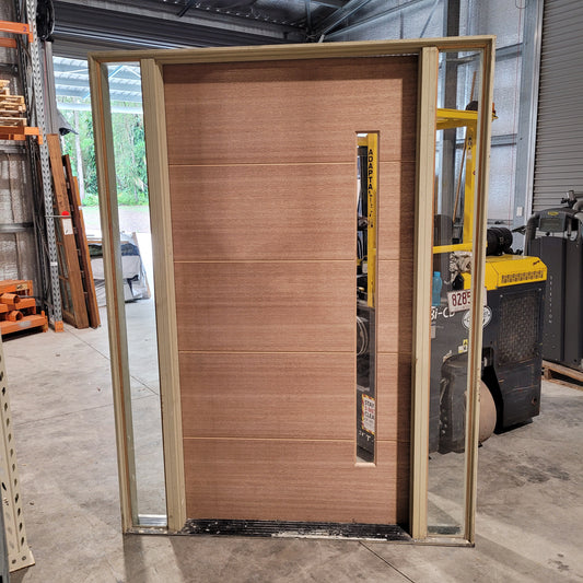 Timber Entry Door - Pre-Hung in a 2400h x 1810w Frame w/ 1 x Clear Glass *Factory 2nd* 10359