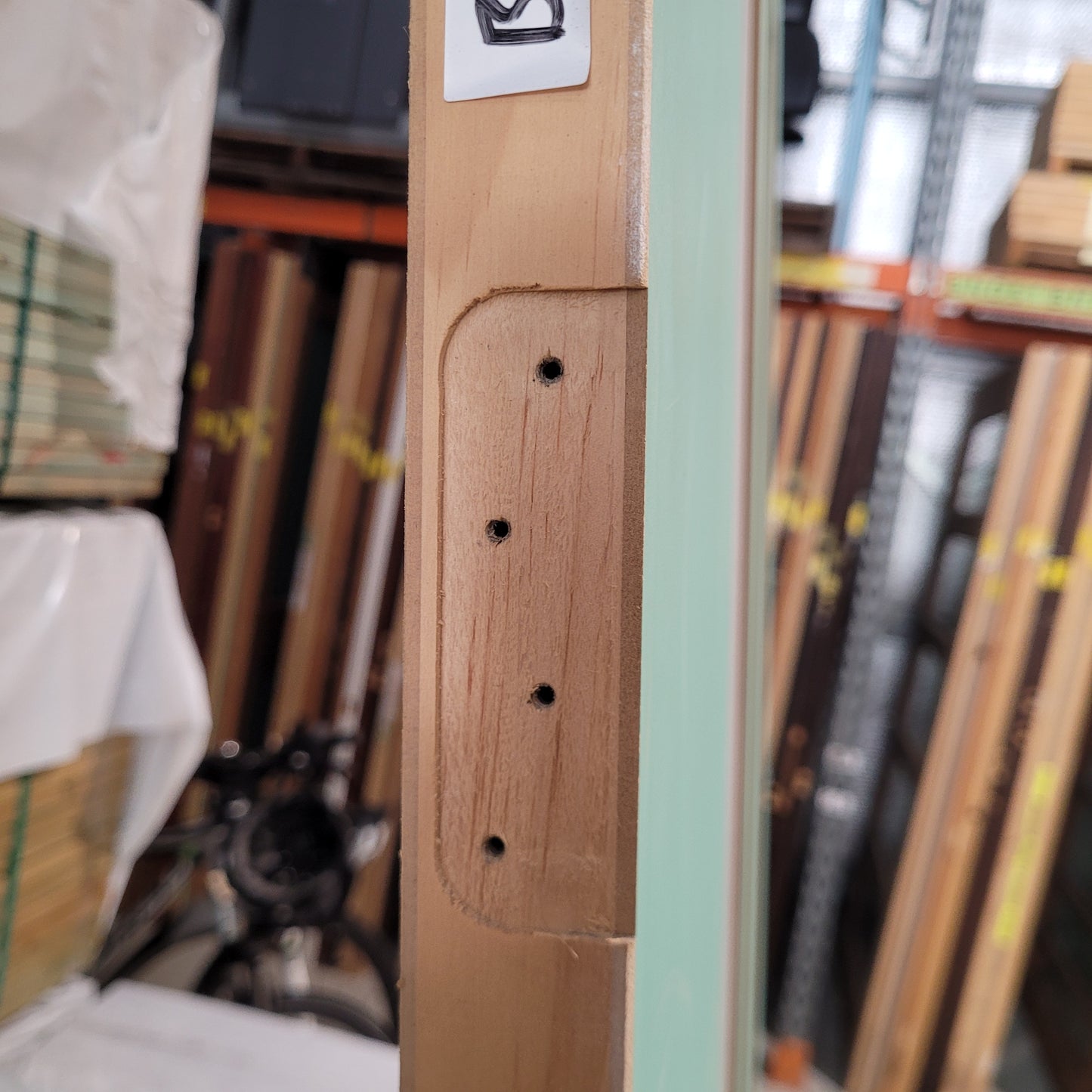 Timber Entry Door - 2340h x 1020w Solid Core w/ 2 x Clear Glass (XVP12) *Factory 2nd* 10379