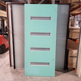 Timber Entry Door - 2340h x 1020w Solid Core w/ 4 x Obscure Glass *Factory 2nd* 10391