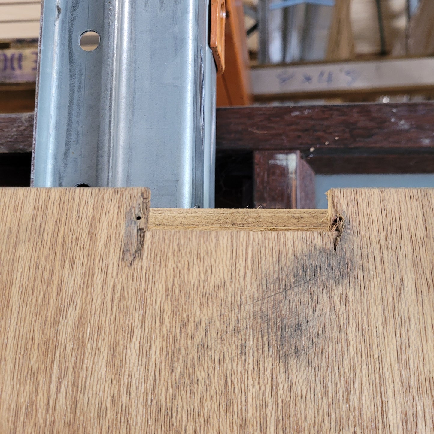 Timber Entry Door - 2340h x 1200w Solid Core w/ 4 x Obscure Glass *Factory 2nd* 10392