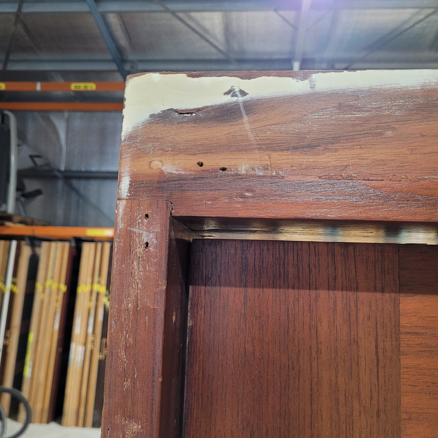 Timber Entry Door - Pre-Hung Pivot Door in 2165h x 1266w Frame w/15 x Clear Glass *2nd Hand* 10407