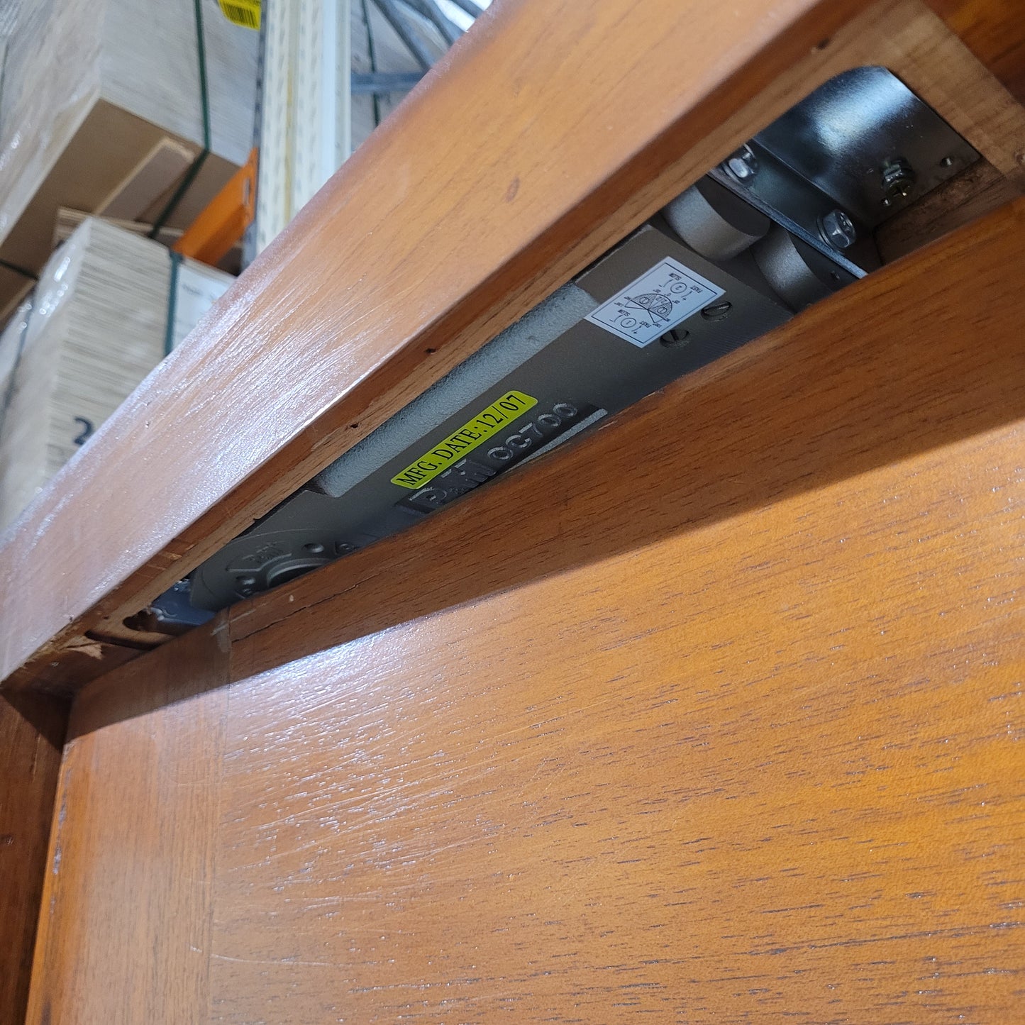 Timber Entry Door - Pre-Hung Pivot Door in 2165h x 1266w Frame w/15 x Clear Glass *2nd Hand* 10407