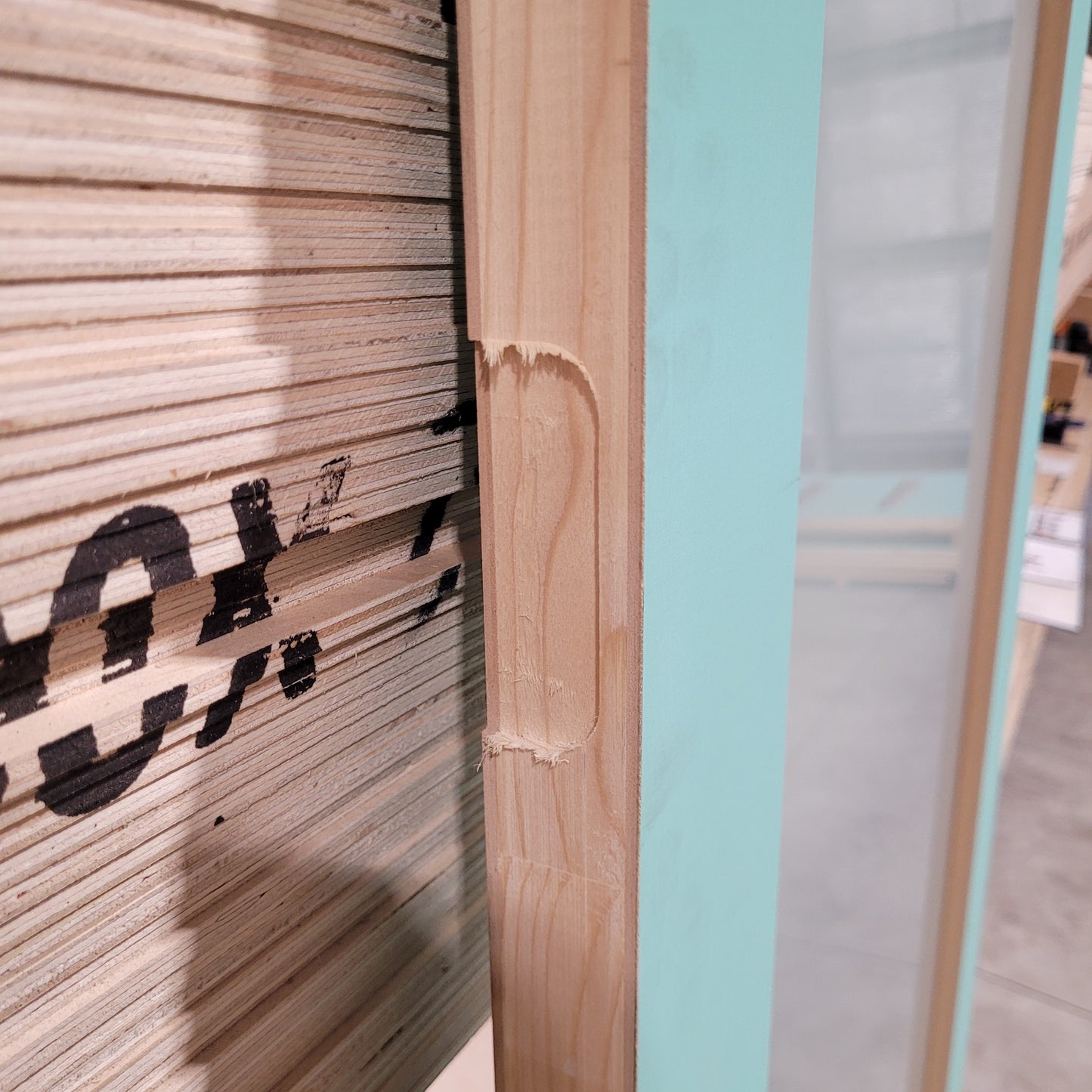 Timber Entry Door - 2340h x 720w Solid Core w/ 1 x Obscure Glass *Factory 2nd* 10454