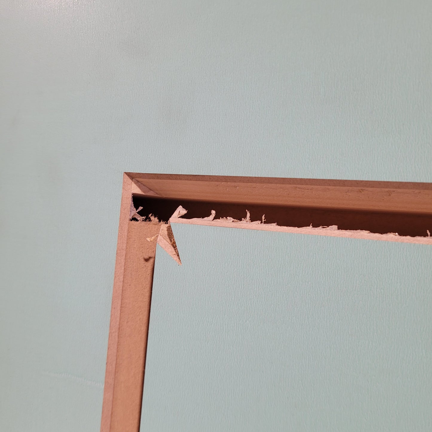 Timber Entry Door - 2340h x 1200w Solid Core w/ Routered Pattern 1 x Side *Factory 2nd* 10456