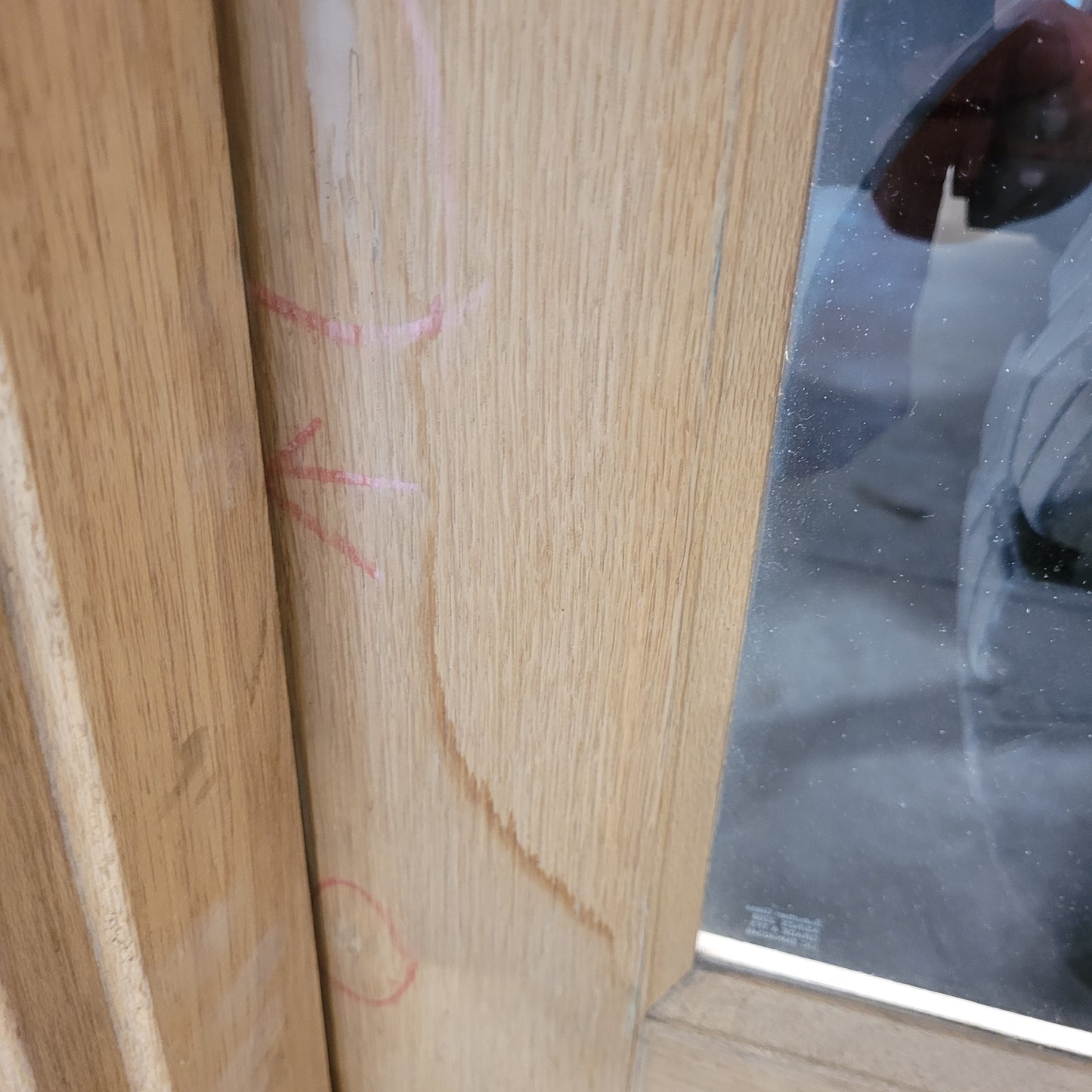 Timber Entry Door - Pre-Hung in a 2400h x 1210w Frame w/ 1 x Clear Glass *Factory 2nd* 10485