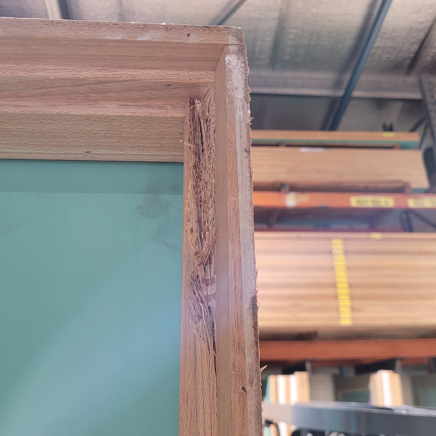 Timber Entry Door - Pre-Hung in a 2415h x 1210w Frame w/ 1 x Clear Glass *Factory 2nd* 10486