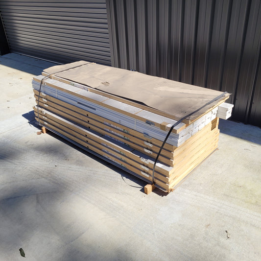 House Lot of Internal Timber Doors - 14 x Doors (HA4 style), Various Sizes w/ Door Jamb Kits 10535