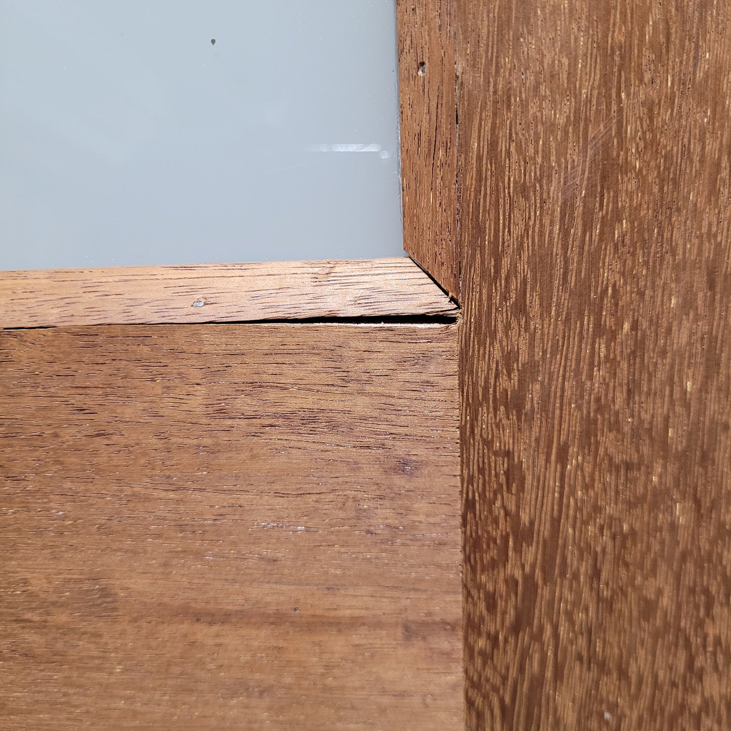 Timber Entry Door - 2040h x 820w Solid Core w/ 6 x Obscure Glass *Factory 2nd* 10541