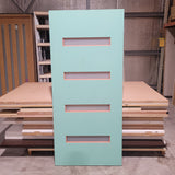 Timber Entry Door - 2040h x 920w Solid Core w/ 4 x Obscure Glass *Factory 2nd* 10542