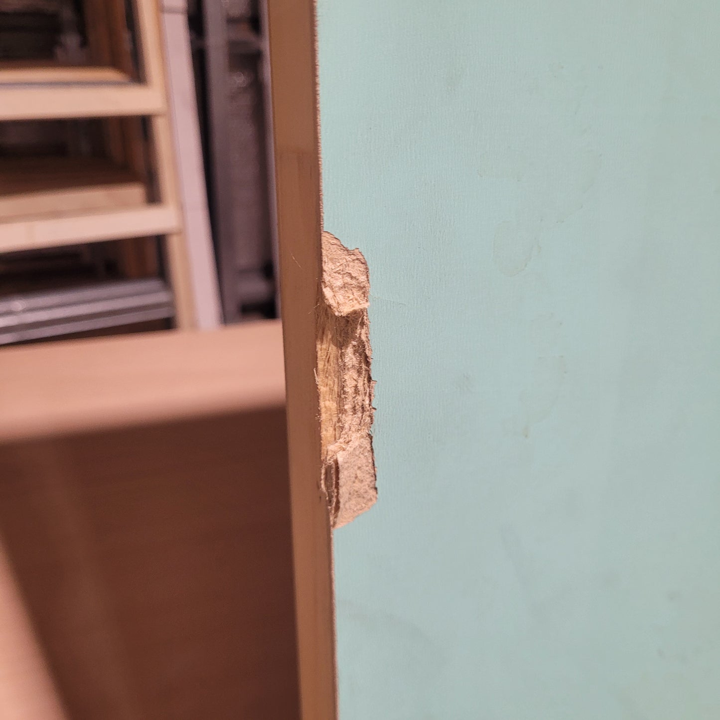 Timber Entry Door - 2040h x 1020w Solid Core w/ 4 x Obscure Glass *Factory 2nd* 10543