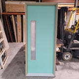 Timber Entry Door - Pre-Hung in a 2103h x 887w Frame, Solid Core w/ 1 x Obscure Glass *2nd* 10550