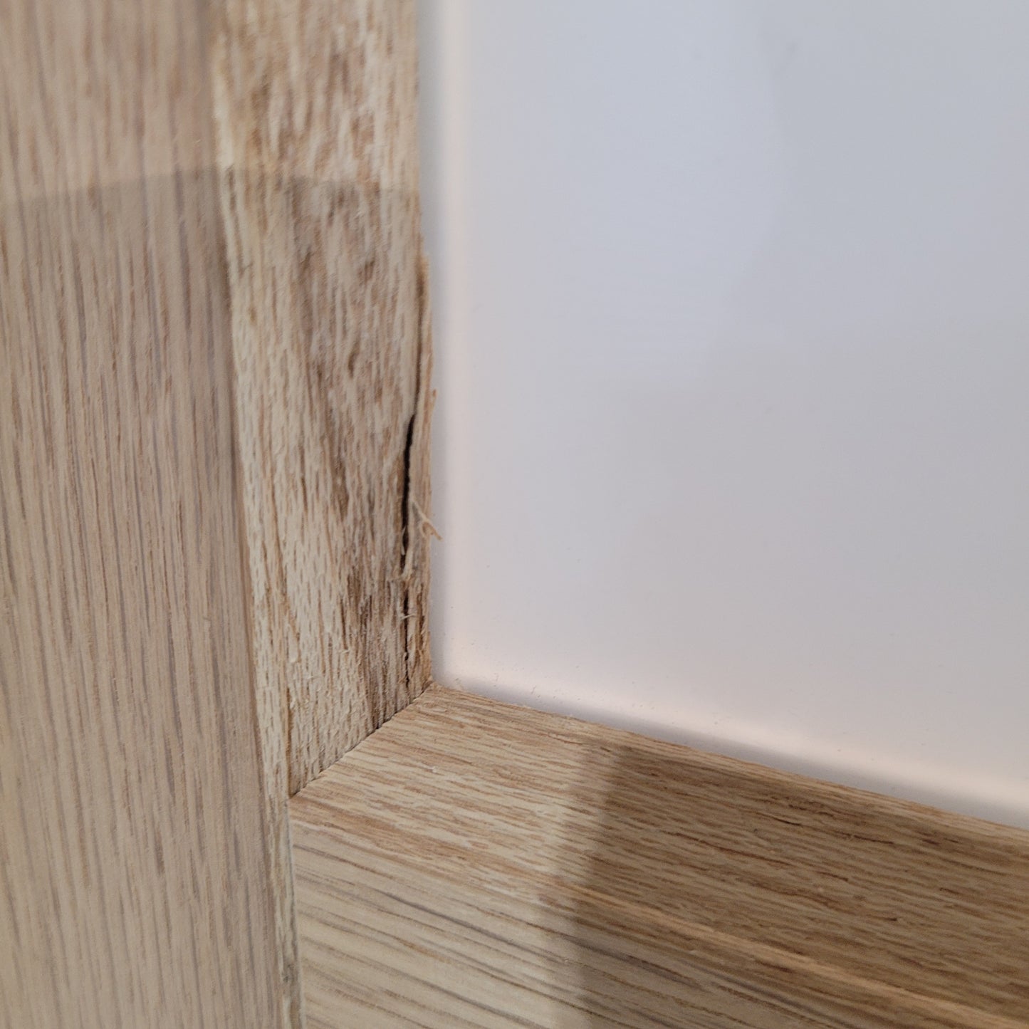 Timber Entry Door - 2040h x 920w Solid Core w/ 5 x Obscure Glass *Factory 2nd* 10552