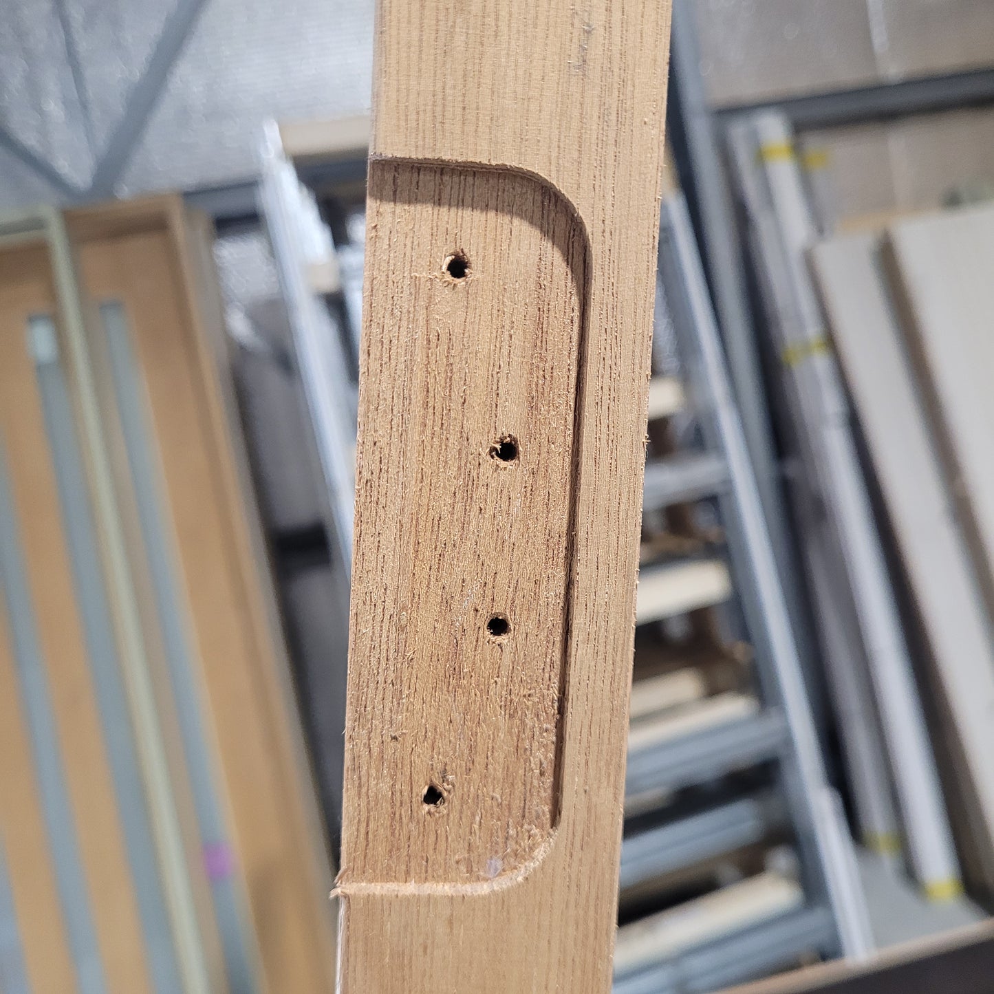 Timber Entry Door - 2040h x 1200w Solid Core w/ 6 x Obscure Glass *Factory 2nd* 10555