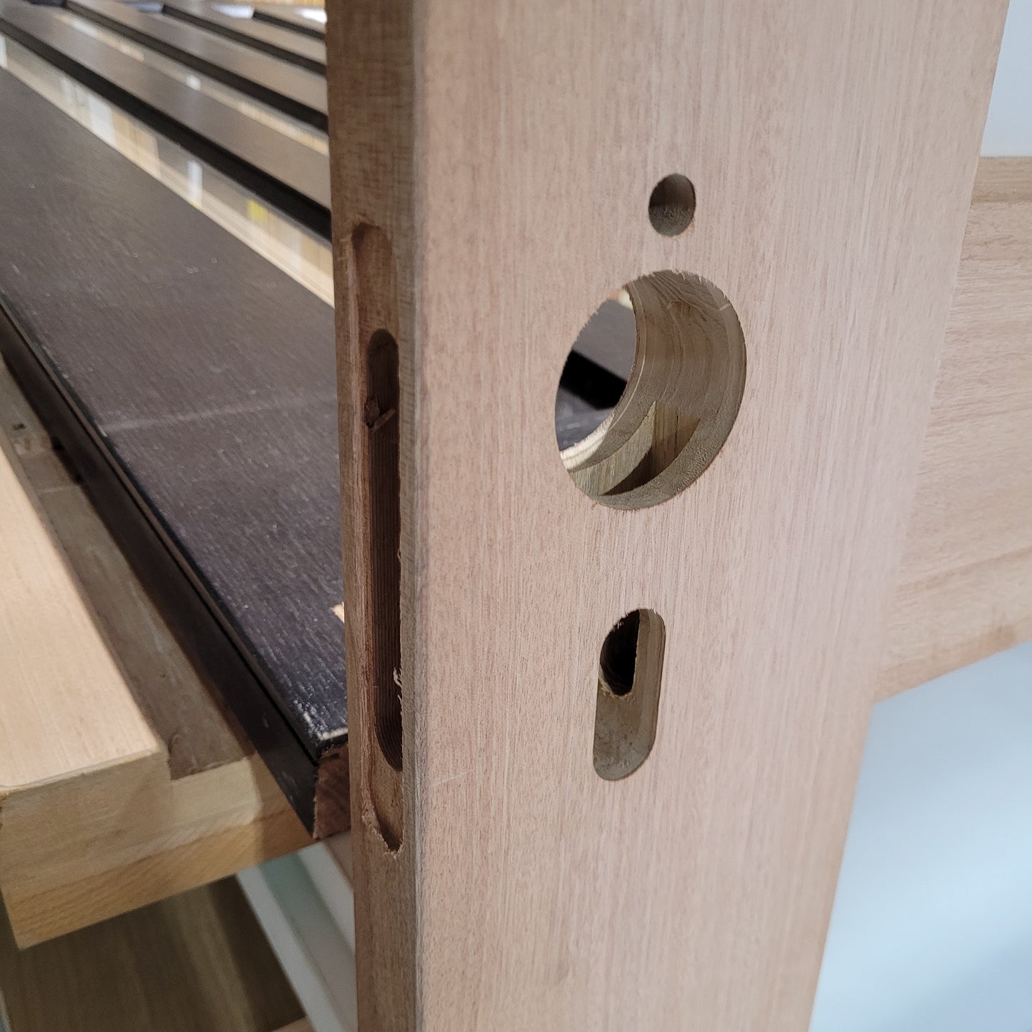 Timber Entry Door - 2040h x 1200w Solid Core w/ 4 x Obscure Glass *Factory 2nd* 10558